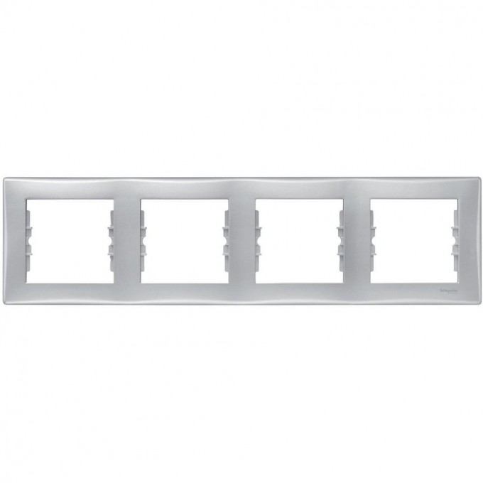 4-постовая рамка SCHNEIDER ELECTRIC SEDNA, горизонтальная, АЛЮМИНИЙ SDN5800760