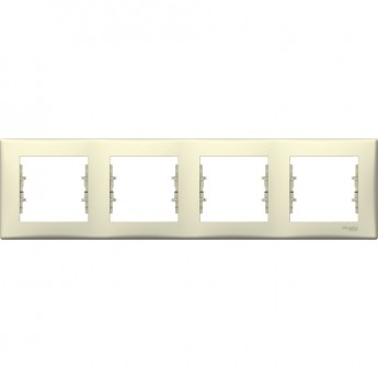 4-постовая рамка SCHNEIDER ELECTRIC SEDNA, горизонтальная, БЕЖЕВЫЙ