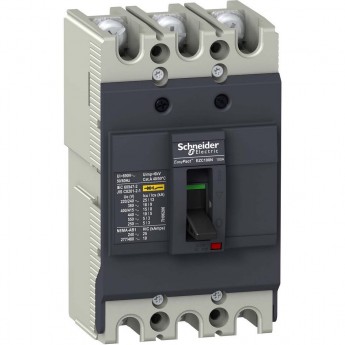 Автоматический выключатель 3П3Т SCHNEIDER ELECTRIC EASYPACT EZC100 18 кА/380В 63 A