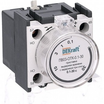 Приставка выдержки времени SCHNEIDER ELECTRIC DEKRAFT с задержкой при отключении ПВ-03 для контакторов КМ-103 DEKraft
