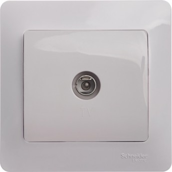 TV розетка SCHNEIDER ELECTRIC GLOSSA проходная 4DB, механизм, БЕЛЫЙ