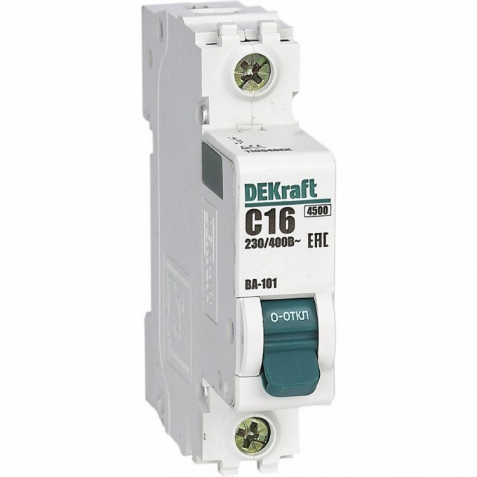 Автоматический выключатель SCHNEIDER ELECTRIC DEKRAFT 1Р 6А х-ка D ВА-101 4,5кА 11100DEK
