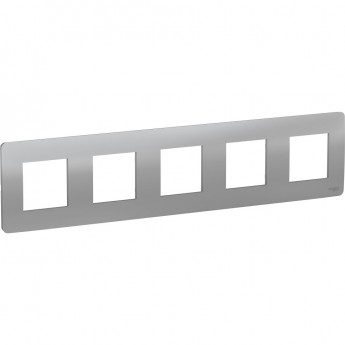5-постовая рамка SCHNEIDER ELECTRIC UNICA STUDIO, алюминий