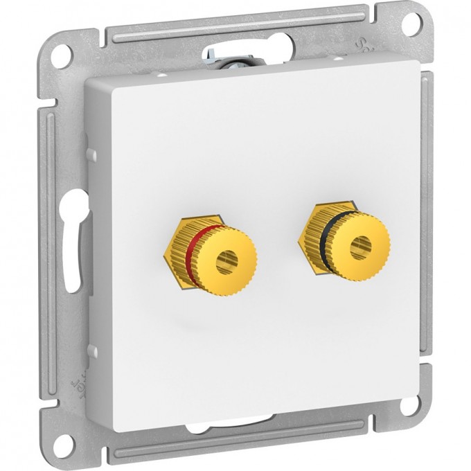 Аудиорозетка SCHNEIDER ELECTRIC ATLASDESIGN двухместная, БЕЛЫЙ ATN000187