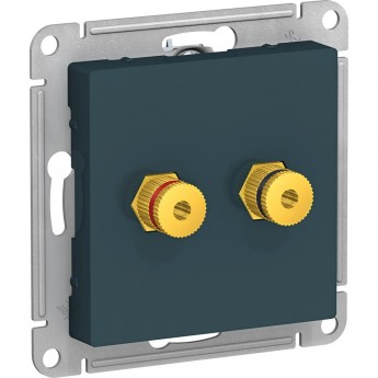 Аудиорозетка SCHNEIDER ELECTRIC ATLASDESIGN двухместная, ИЗУМРУД