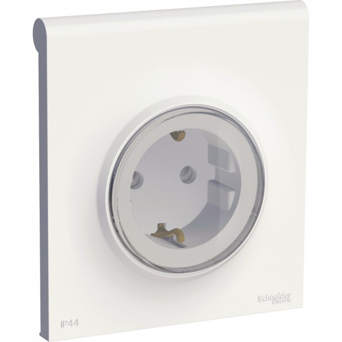 Розетка SCHNEIDER ELECTRIC ODACE с заземлением, с крышкой, IP44, в сборе, белый S52R0370W