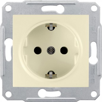 Розетка SCHNEIDER ELECTRIC SEDNA с зазем. конт., без защит. шторок, 16А, 250В, бежевый