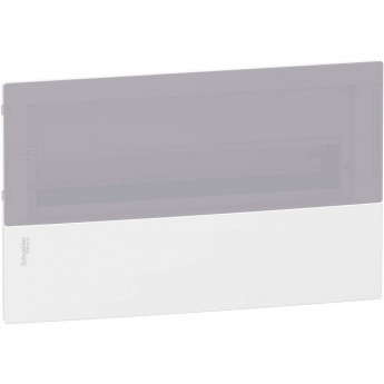 Щит встраиваемый SCHNEIDER ELECTRIC MINI PRAGMA с дымчатой дверцей 1РЯД/18МОД,IP40,IK07,63А,2 клеммы,Италия