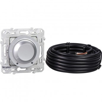 Термостат SCHNEIDER ELECTRIC ODACE теплого пола, электронный, с внешним датчиком, 10 А, алюминий