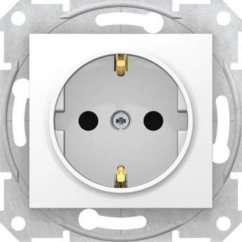 Розетка SCHNEIDER ELECTRIC SEDNA с зазем. конт., с защит. шторками, белый