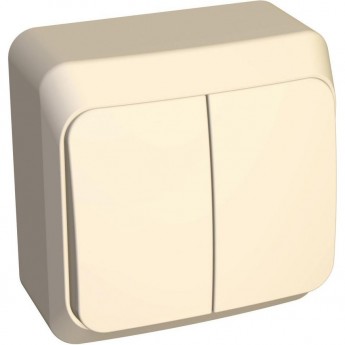 2-клавишный выключатель SCHNEIDER ELECTRIC ЭТЮД 10 АХ, КРЕМОВЫЙ, Россия
