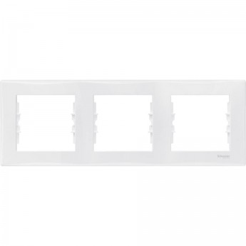 3-постовая рамка SCHNEIDER ELECTRIC SEDNA, горизонтальная, БЕЛЫЙ