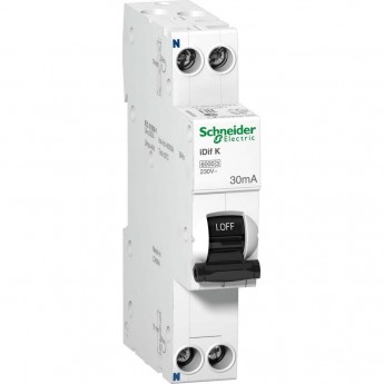 Дифференциальный автомат электронного типа SCHNEIDER ELECTRIC ACTI 9 iDif K 6КА 10A C 30МAA