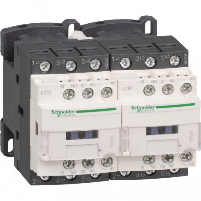 Контактор реверсивный SCHNEIDER ELECTRIC TESYS D 3Р,12 A,НО+НЗ,220V 50/60 ГЦ, винтовой зажим LC2D12M7