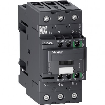 Контактор SCHNEIDER ELECTRIC TESYS D 3P,65A,НО+НЗ, с универсальной катушкой управления 24-60BAC/DC